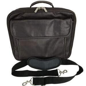 Maroon Leather Laptop Bag Vintage Latico Briefcase Travel File Organize Business